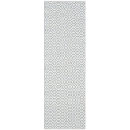 Safavieh 2 ft. 6 in. x 4 ft. Montauk Hand Woven Accent Area Rug, Ivory and Light Blue MTK716B-24